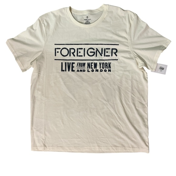 Foreigner Band Guitar 70's Rock Music Graphic Tee Shirt - Picture 1 of 2